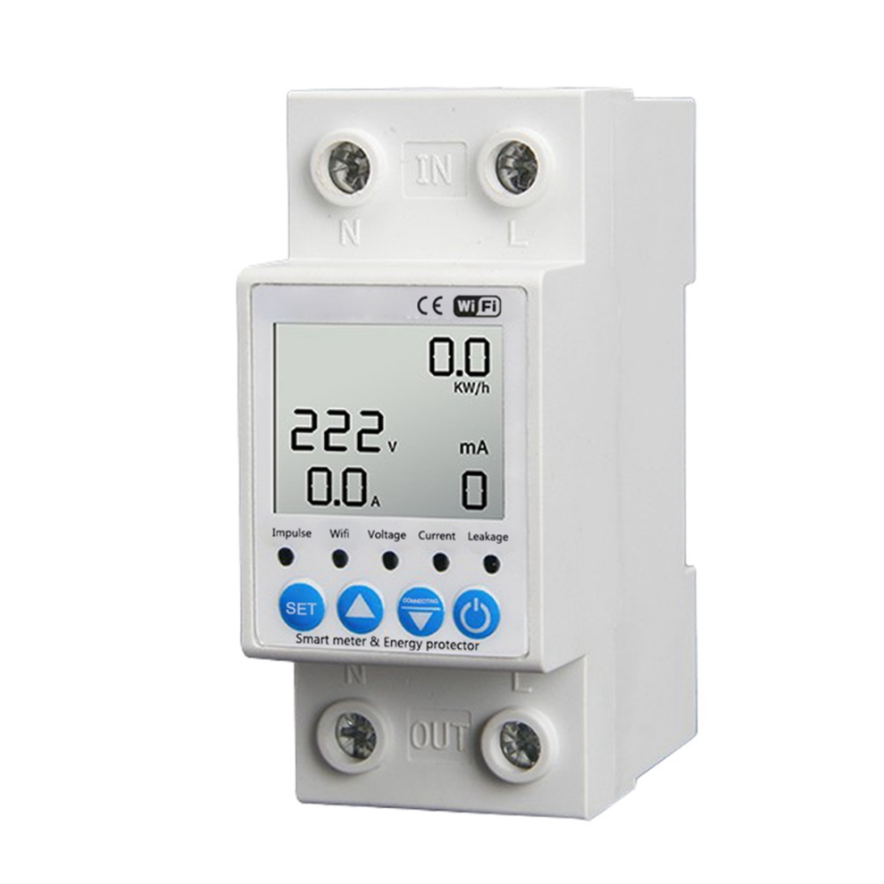 2P Tuya Wifi Intelligent Leakage Protecting Switch 63A Current Voltage Monitoring Circuit Breaker Timer Power Meter 4851714884594