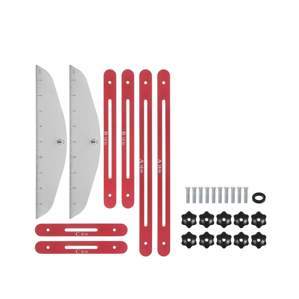 Stair Tread Template Tool 9Inch-54Inch Adjustable Length Stair Measuring Tool Jig For Stair Treads Suitable For Stairs 4851714885966