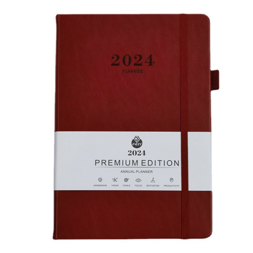 2024 Diary A5 Diary Week to View A5 Daily Planner Notebook for Office Diary for 2024 Red