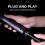 Dynamic Microphone Amplifier Preamplifier 28DB Gain with All-Directional Pickup Gain Single Channel Activator Black 3