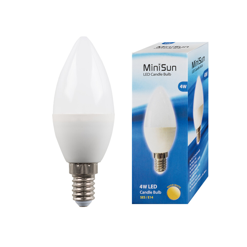 LED SES/E14 Frosted Candle Bulb In Warm White