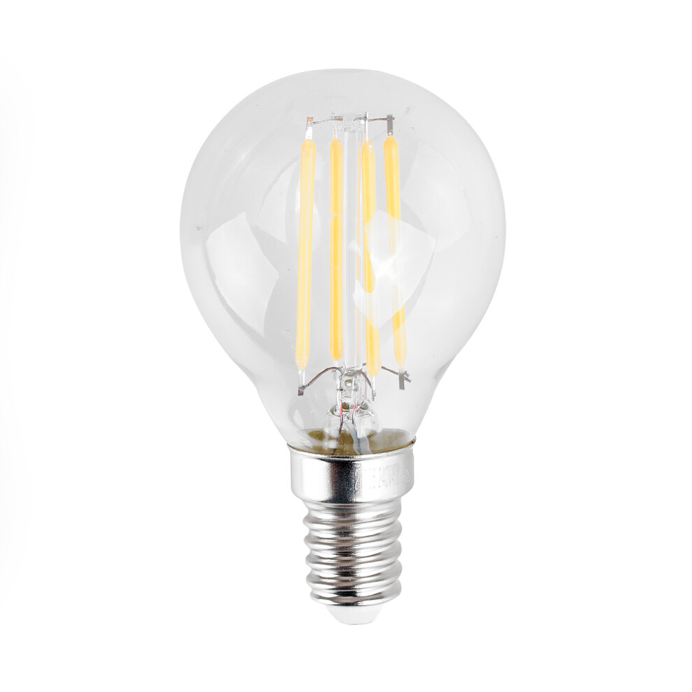 SES 4W LED Filament Golfball Bulb Clear 2700K Warm White