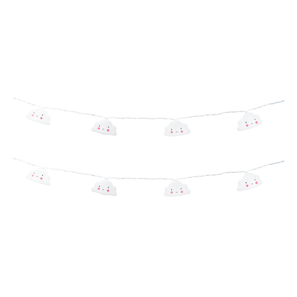 Set of 10 Battery Powered Cloud Fairy String Lights