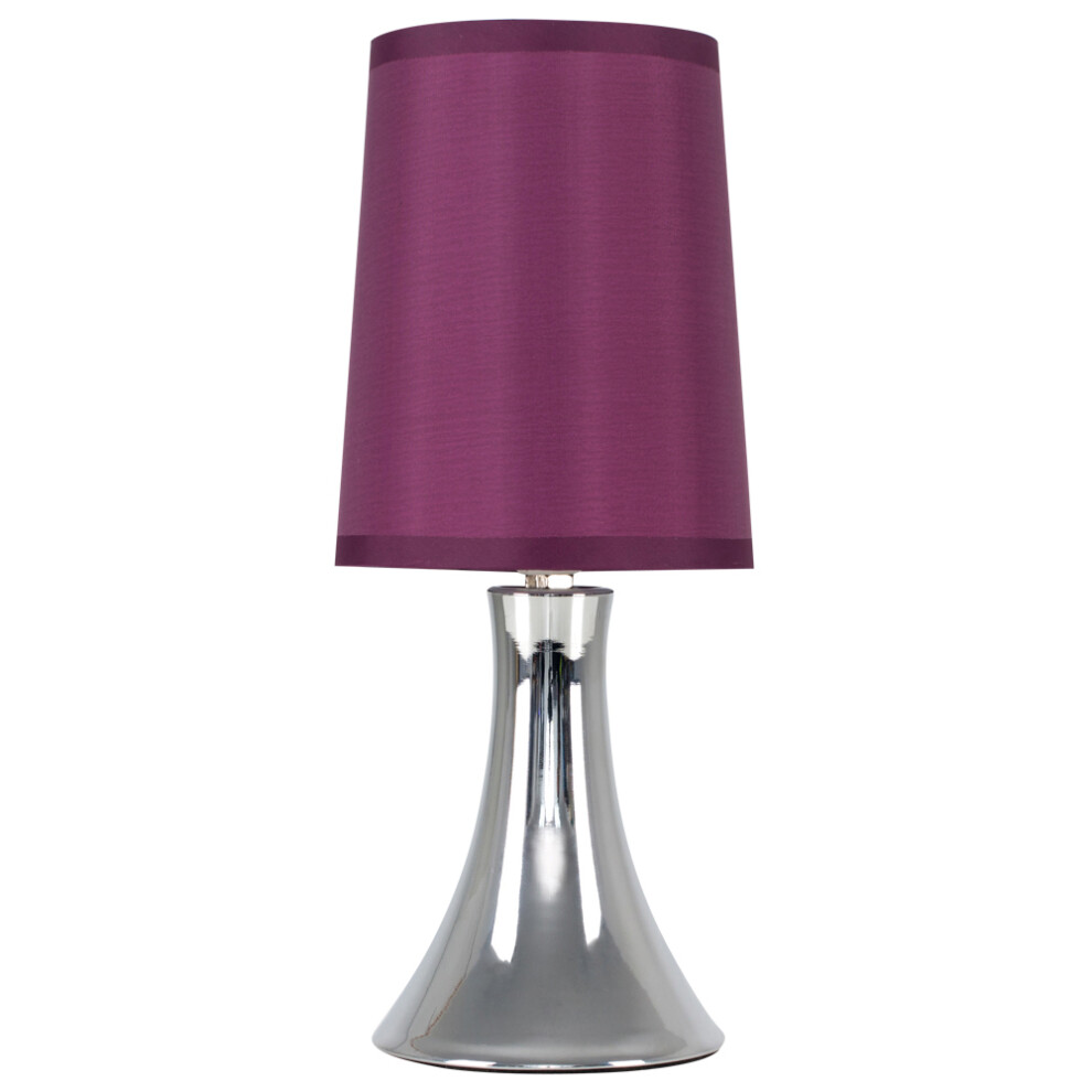 Trumpet Cream/Purple Touch TableLamp + 1x SES DIM Bulb