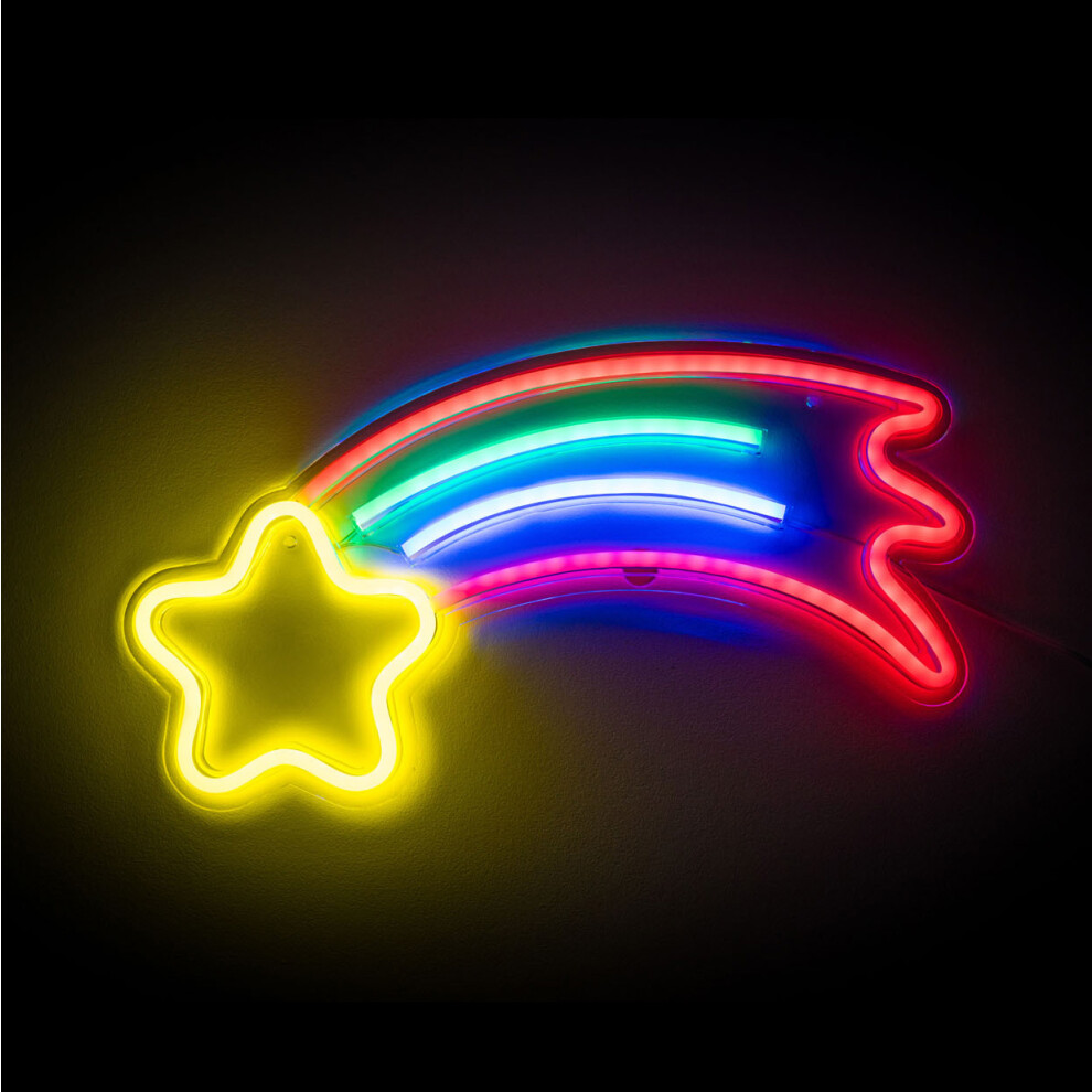 Shooting Star Neon Multi Light Decoration