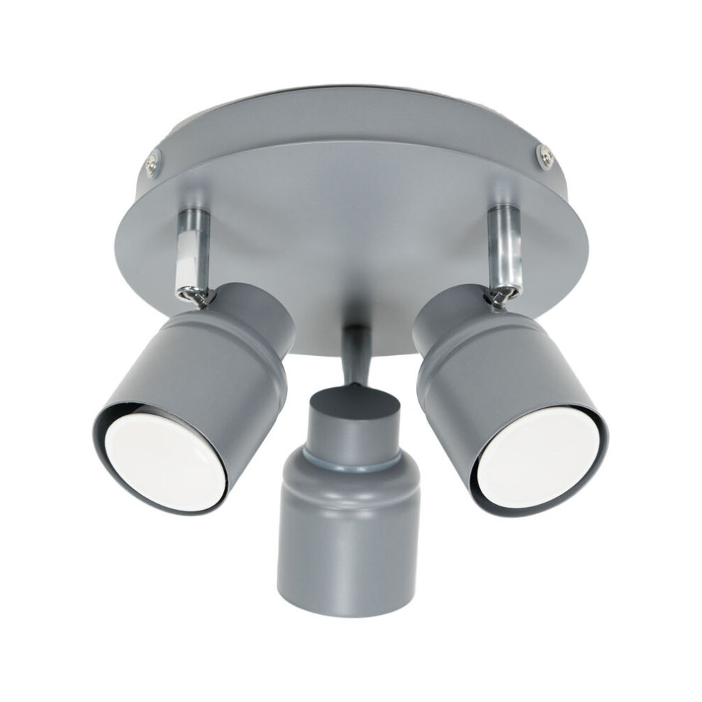 3 Way Adjustable IP44 Bathroom Spotlight Ceiling Light