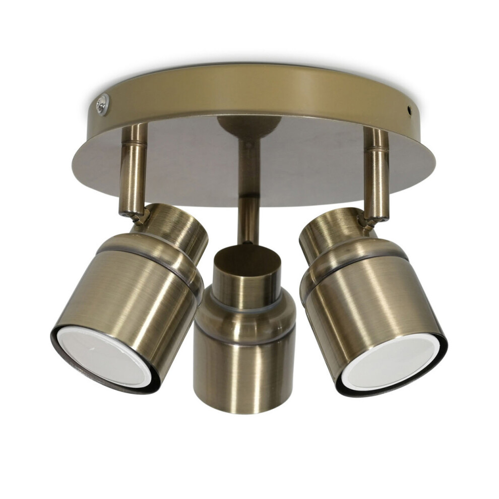 Gold Bathroom Ceiling Plate Spotlight