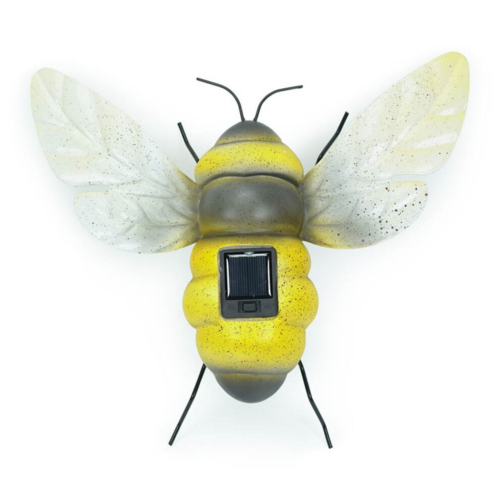 Solar Powered Bee Outdoor Garden Fence Wall Light