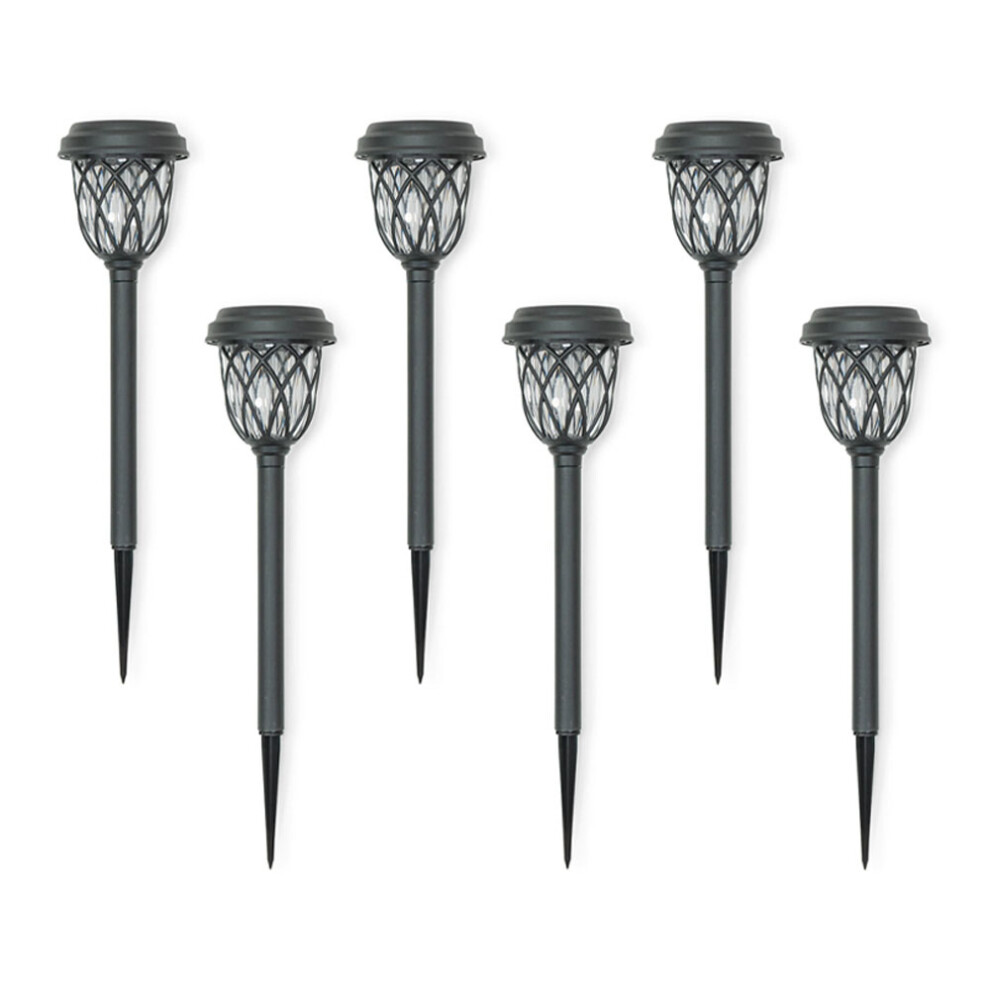 Set of 6 Diamond Solar Stake Lights