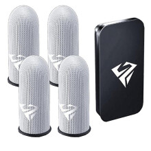 (Black) 2 Pairs Mobile Game Sleeve For Pubg Smart Touch Screen Finger Gaming Gloves