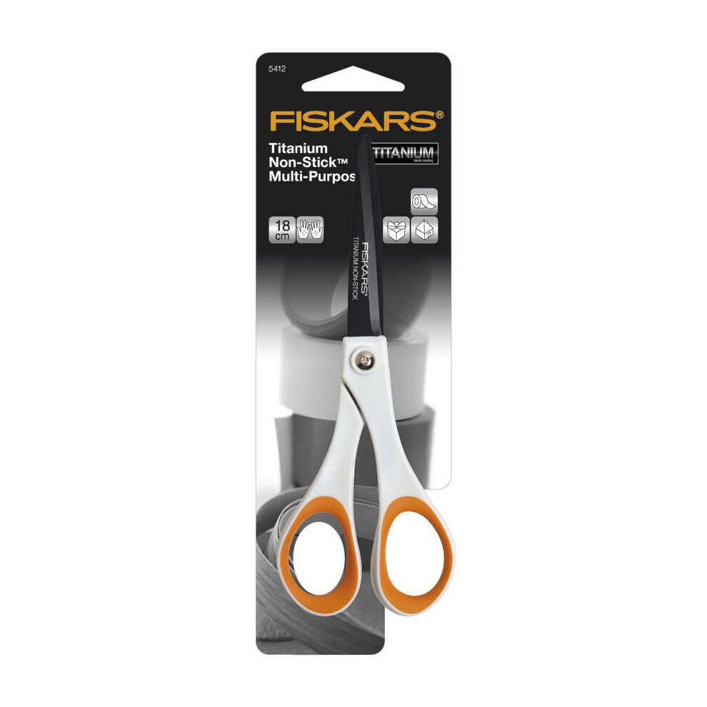 Fiskars 18cm Titanium Non-Stick Universal Purpose Scissors