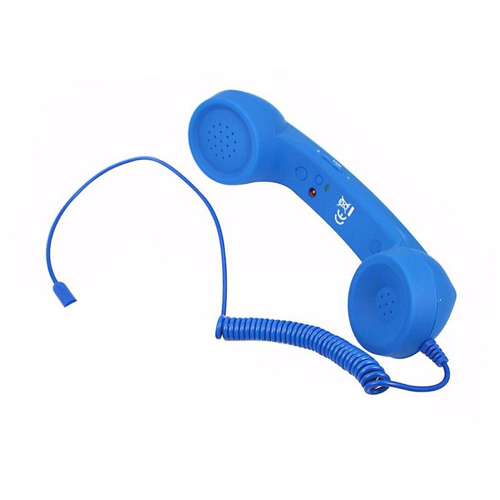 (Blue) Fiauli 3.5Mm Retro Mobile Phone Cellphone Receiver Telephone Handset With Microphone Blue 4522139352158