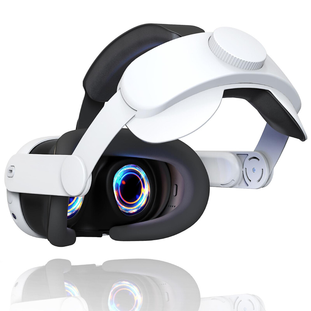 (White) Head Strap For Meta Quest 3, Adjustable Comfortable Head Strap For Oculus Quest 3, Detachable Pressure Upgrades Elite Strap White 9497821055493