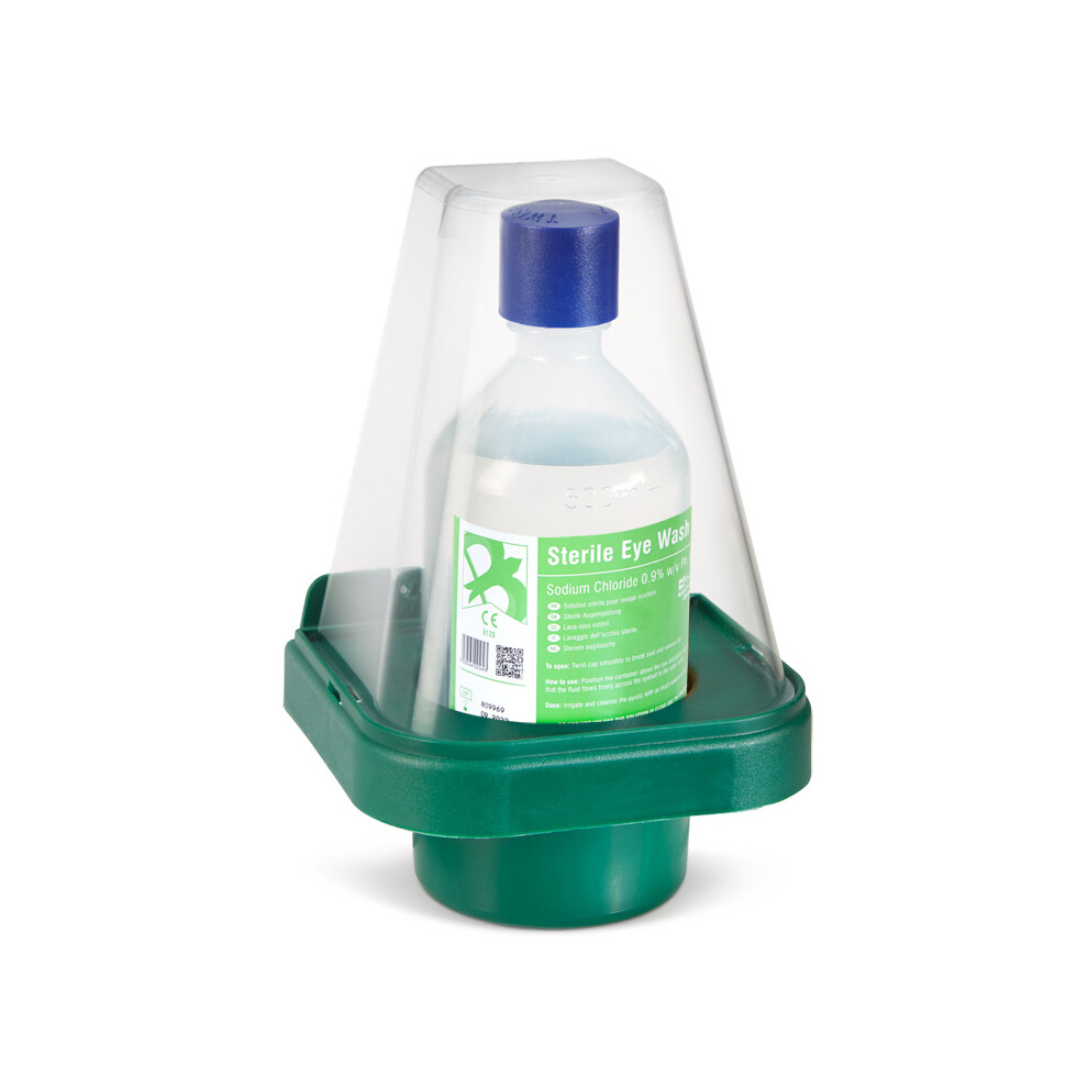 Clickmedical Click Medical Single Eyewash Bottle With Wall Mount Stand Clear