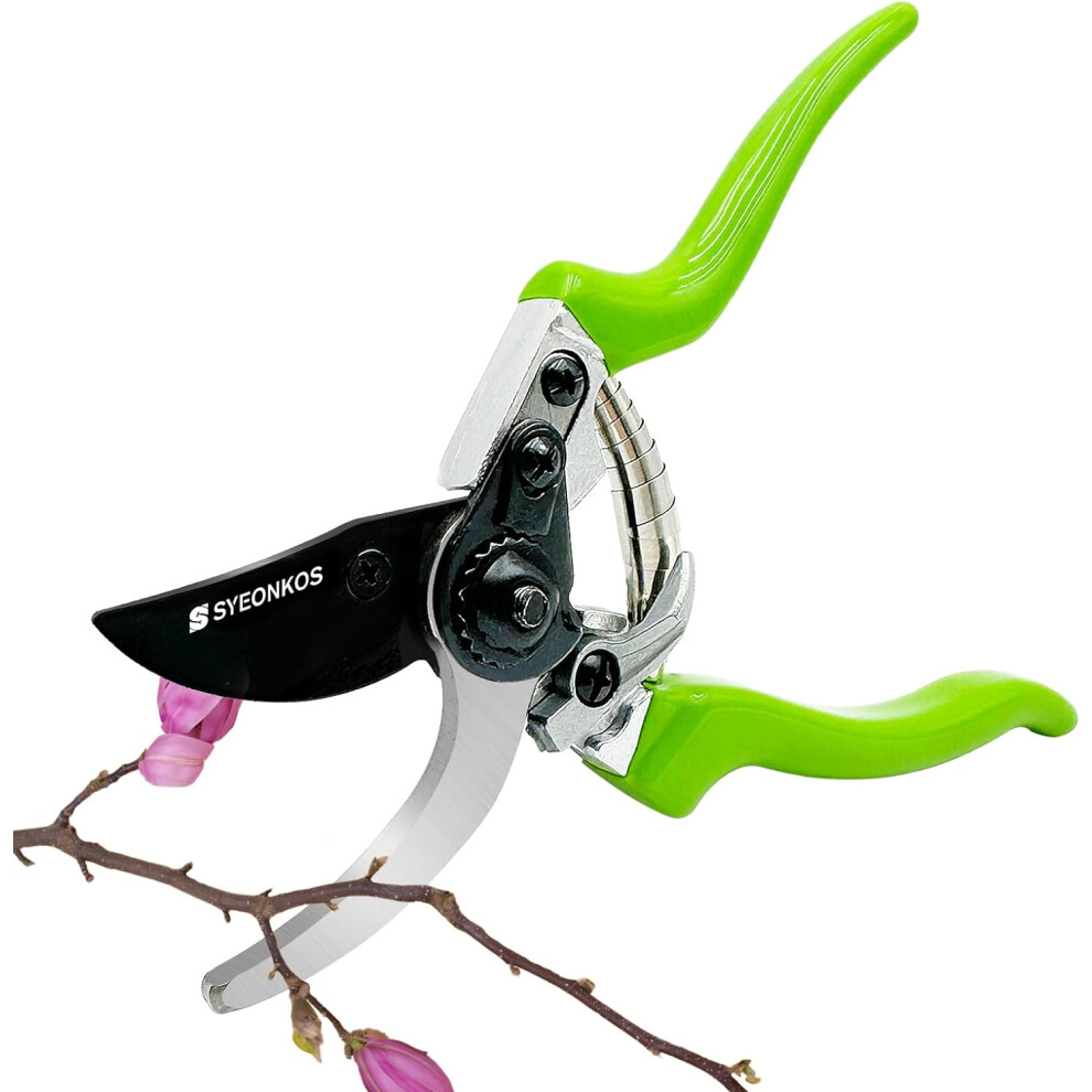 SYEONKOS Secateurs Garden Secateurs Secateurs & Pruning Scissors Gardening Pruning Shears Carbon Steel Hand Bypass Pruner 8.5In Garden Shears (SJ-2)