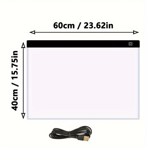 (A2) Three Layers Dimmable Led Light Pad Copy Drawing Board Pad Tracing Light