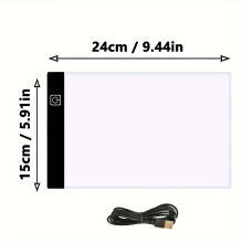 (A5) Three Layers Dimmable Led Light Pad Copy Drawing Board Pad Tracing Light