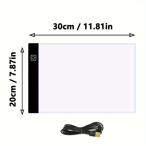 (A4) Three Layers Dimmable Led Light Pad Copy Drawing Board Pad Tracing Light