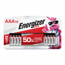 MAX Alkaline Batteries, AAA, 16-Pk. -E92LP-16