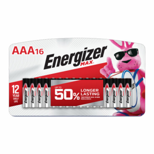 Energizer MAX Alkaline Batteries, AAA, 16-Pk. -E92LP-16