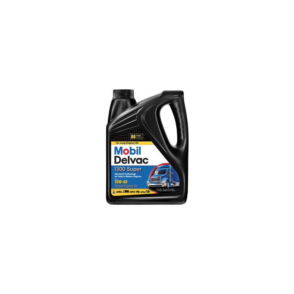 Delvac 1300 15W-40 Super Diesel Engine Oil, Extra High, 1-Gallon MOB1304G