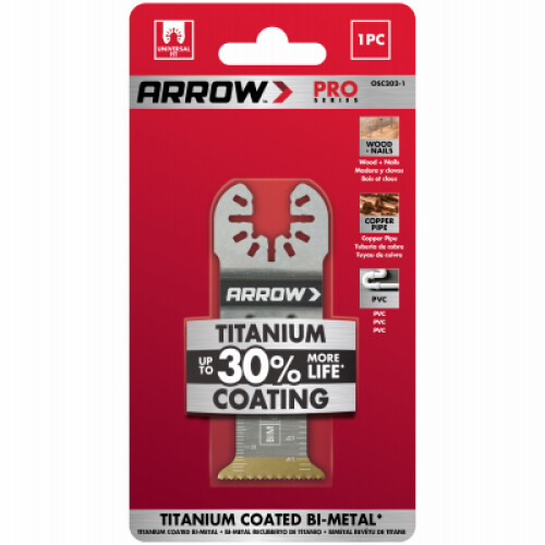 Arrow 1-1/4 Titanium Metal Bl -OSC202-1