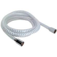96-Inch Chrome & White Replacement Shower Hose -543-183