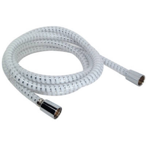 96-Inch Chrome & White Replacement Shower Hose -543-183
