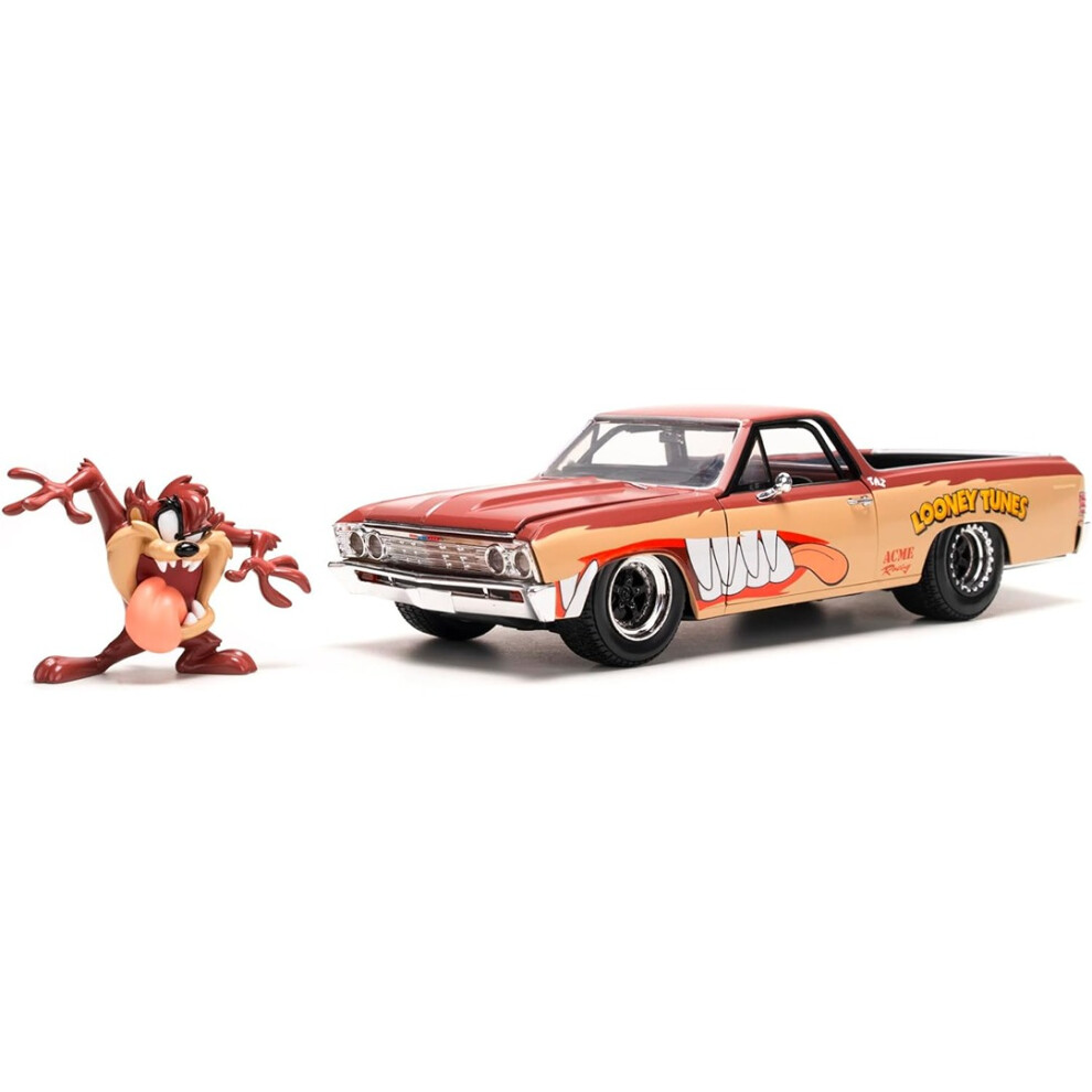 Jada Looney Tunes Tasmanian Devil Chevy El Camino 1:24-image-OPC-PDQ9WV7-NEW