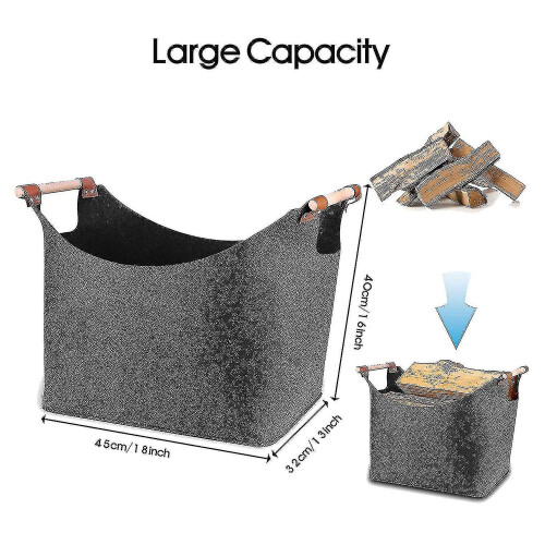 Felt Bag, Firewood Basket, Extra Thick Felt 1