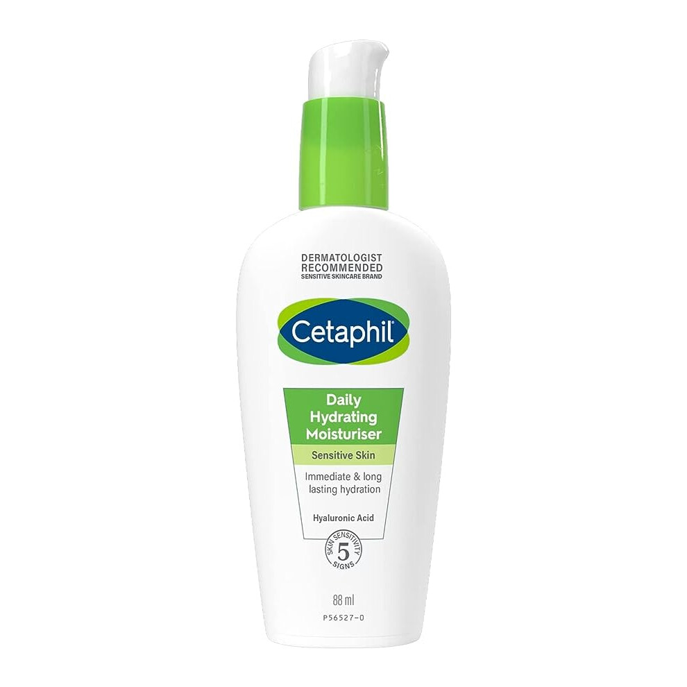 Cetaphil Daily Hydrating Face Moisturiser, 88ml, For Sensitive Skin, With Hyaluronic Acid