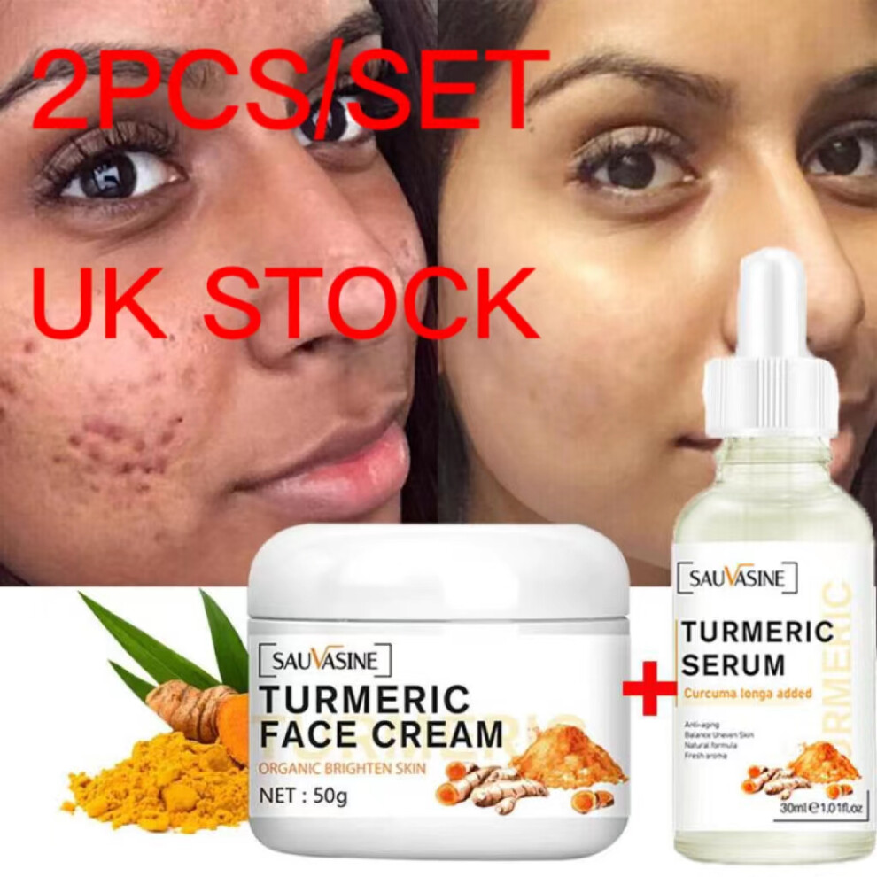 Turmeric Serum 30ml+Turmeric Face Cream 50g Winkles Remove