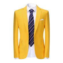 (XS) Allthemen Mens Business Wedding Blazer Solid Color Slim Fit Suit Jacket