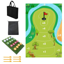 (60*100CM, C style) The Casual Golf Game Set, Golf Hitting Mats, Golf Game Mat Golf Practice Mats Indoor Outdoor Games For Adults And Family Stick Chip Game Golf Set Kids
