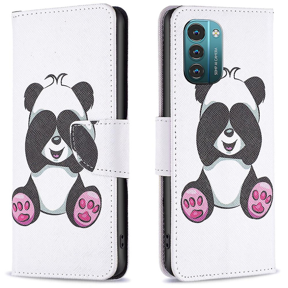 (Panda) Pattern Printing Leather Case For Nokia G11/G21, Foldable Stand Design Colorful Pattern Printing Leather Wallet Phone Case 9497821074081