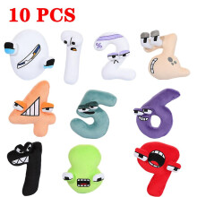 Alphabet Lore Plush Toys 0-9 Number Animal Plushie Education Numberblock Doll For Kids Children Christmas Gift