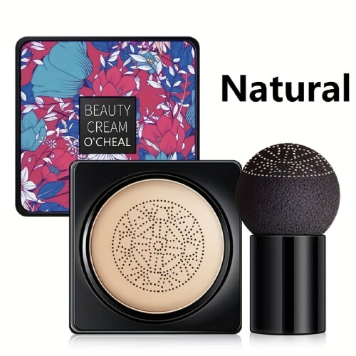 (Natural Color) Mushroom Head BB Cream Foundation - Full Coverage, Long Lasting Moisturizing