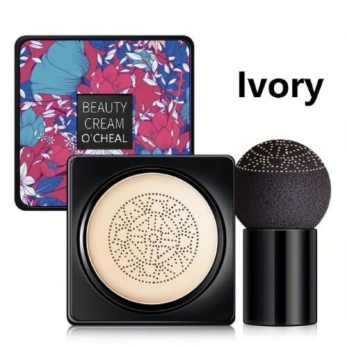 (Ivory White) Mushroom Head BB Cream Foundation - Full Coverage, Long Lasting Moisturizing