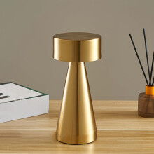 (Golden color) Portable Crystal LED Table Lamp, 3-Levels Brightness Desk Lamp, 3 Color Touch Control Rechargeable Lamp, Night Light, Bedside Lamp, Dining Room Lamp