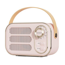 (Pink) Multifunctional Mini Portable Fm Radio Bluetooth Speaker Usb Tf Aux Indoor Outdoor Retro-design Wireless Speaker
