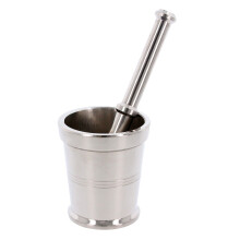 (Size 4) Stainless Steel Pestle & Mortar Set Khal Basta Spice Herbs Paste Crusher Grinder