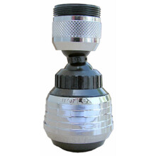 Siroflex Kitchen Swivel Spray Aerator 360 Black & Chrome - 09-1230, 1.5 GPM, California Flow Rate Compliant