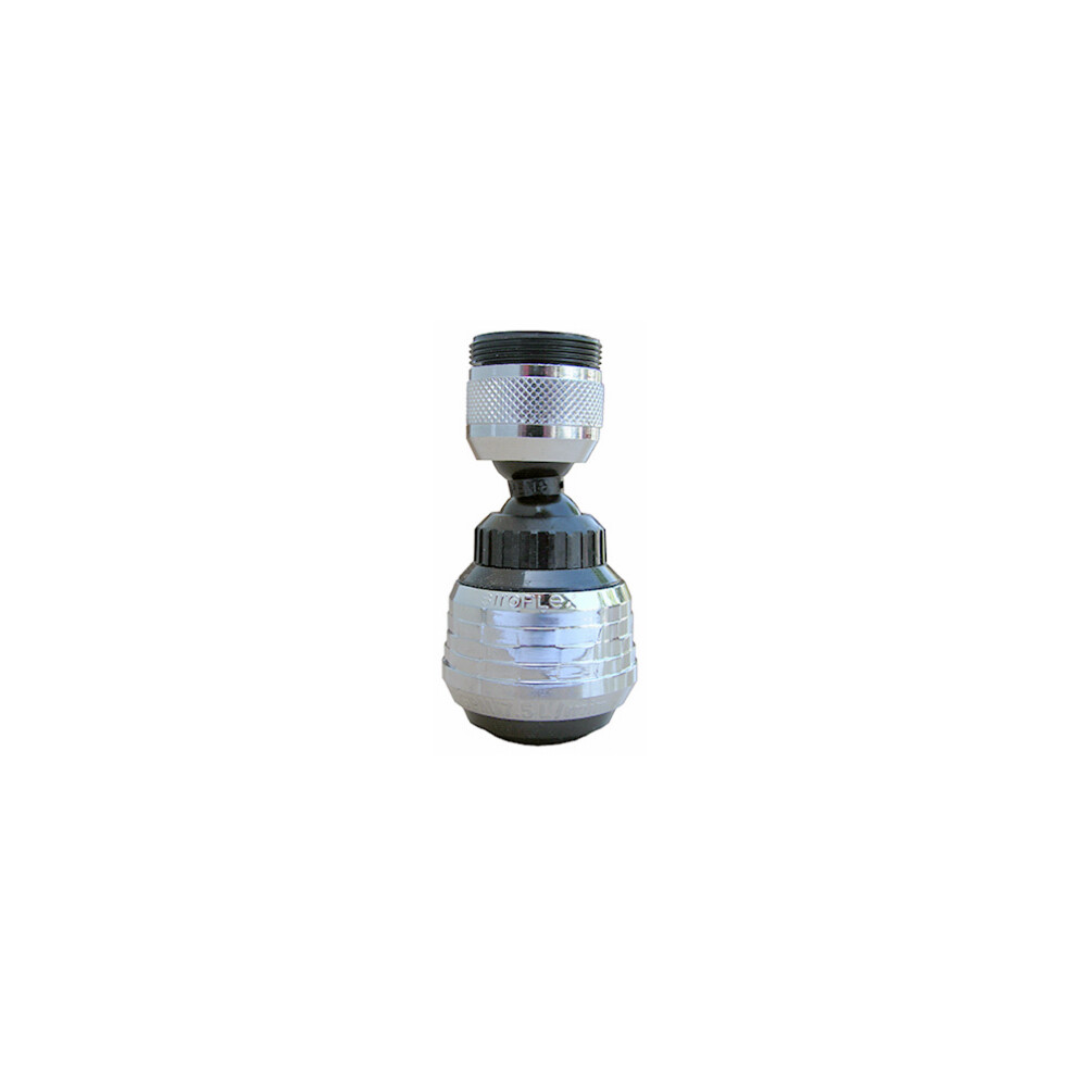 Siroflex Kitchen Swivel Spray Aerator 360 Black & Chrome - 09-1230, 1.5 Gpm, California Flow Rate Compliant 692948522159