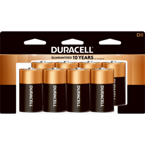Duracell Alkaline Batteries, D, 8-Pk. -MN13R8DWZ17