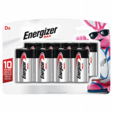 MAX Alkaline Batteries, D, 8-Pk. -E95BP-8H