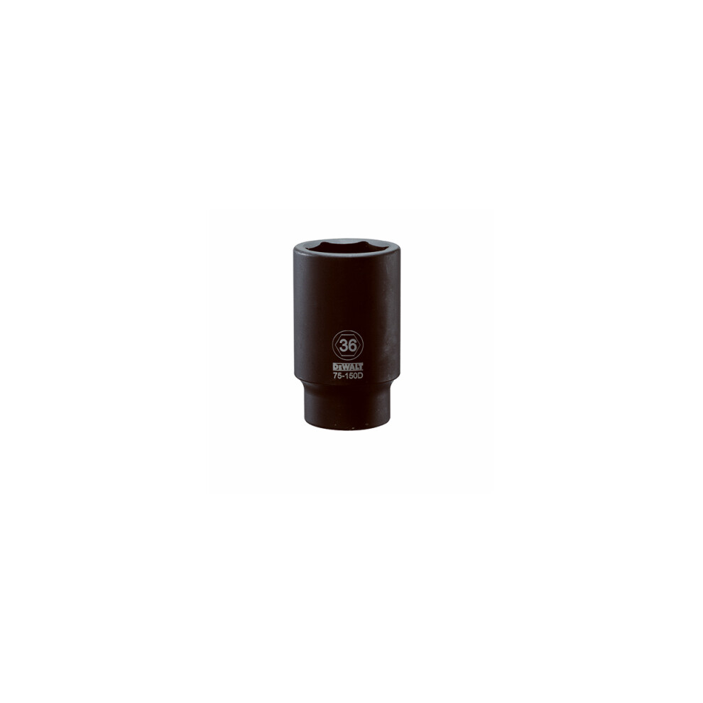 Metric Deep Impact Socket, 6-Point, 3/4-In. Drive, 36mm DWMT75150OSP