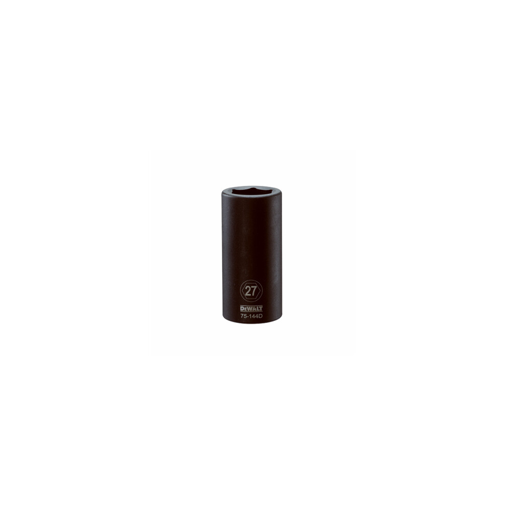 Metric Deep Impact Socket, 6-Point, 3/4-In. Drive, 27mm DWMT75144OSP