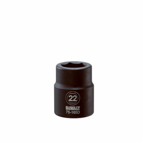 DeWalt Metric Impact Socket, 6-Point, 3/4 In. Drive, 22mm - DWMT75165OSP