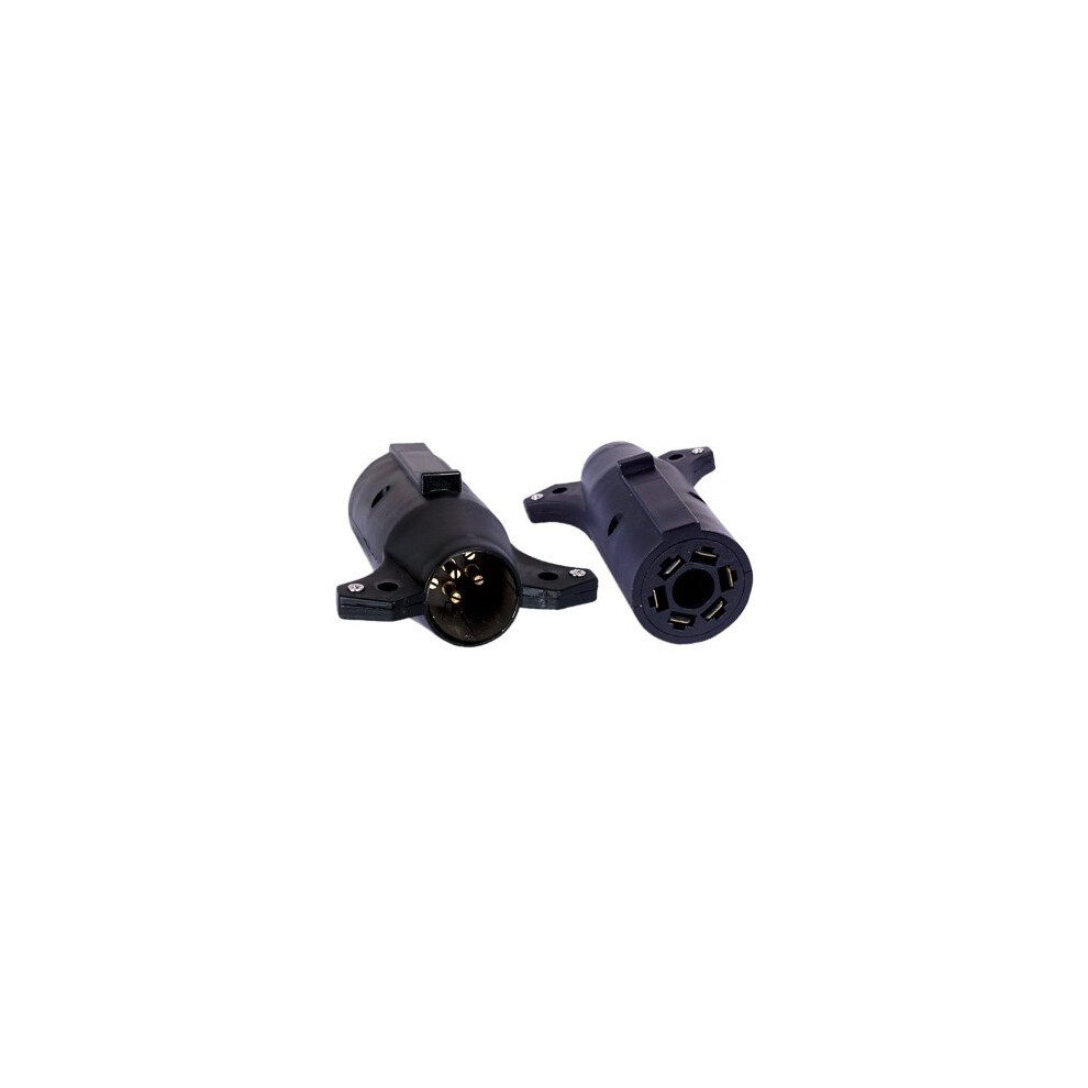 Uriah Products Rv Trailer Connector Adapter, 7-Way To 6-Round -Ue726000