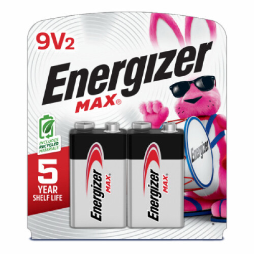Energizer MAX Alkaline Batteries, 9-Volt, 2-Pk. -522BP-2